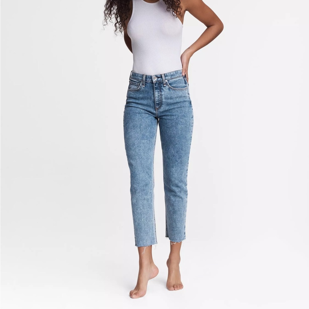 Rag & Bone Nina High-Rise Ankle Cigarette Jeans - Size 28 - Color Calypso